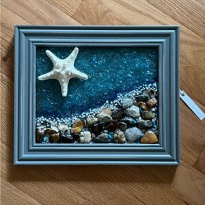Beach Themed Framed 3D Art with Starfish
